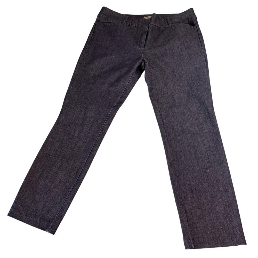 NY&C 7th Avenue Design Studio Womens 8 Blue Stretch Trouser Pants 35" Inseam